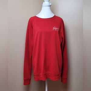Vibrant Red Sweatshirt, Size Medium Tall